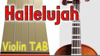 Hallelujah  Violin  Play Along Tab Tutorial [upl. by Darum410]