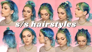 10 EASY HAIRSTYLES FOR SHORT HAIR for Spring Summer 2021 [upl. by Kazimir]