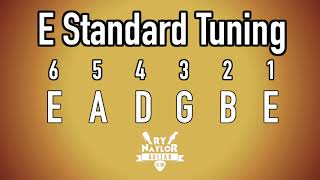 E Standard Tuning Guitar Notes  E Guitar Tuner [upl. by Nesline337]