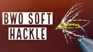 Blue Winged Olive Soft Hackle Fly Pattern Fly Tying Tutorial [upl. by Elayor]