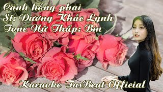 Karaoke Cánh Hồng Phai  Tone Nữ Thấp  TAS BEAT [upl. by Sara]