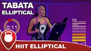 20 Min Tabata Elliptical Workout HIIT Elliptical Machine Class  Fitscope Studio [upl. by Afital]