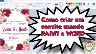 Como Criar a arte de um Convite de Casamento  DIY [upl. by Nnairol]