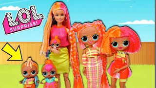 Barbie LOL Family Fun with Neonlicious  Class Pet Babysitting Adventure [upl. by Zinck]