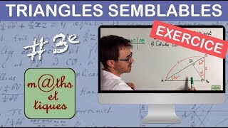 EXERCICE  Utiliser des triangles semblables  Troisième [upl. by Hennebery75]