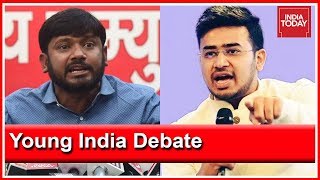 Kanhaiya Kumar Vs Tejasvi Surya  What Does Young India Want Nationalism Or Jobs [upl. by Klusek630]