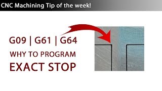 Programming Exact Stop  G09 G61 G64 [upl. by Eilssel393]