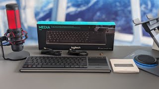 Logitech Media K830 Illuminated Wireless Keyboard Unboxing Tutorial amp Review [upl. by Elliven823]