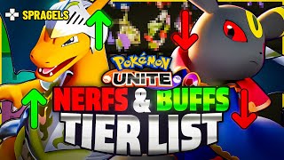 NEW NERFS amp BUFFS Pokemon Unite Tier List [upl. by Noleta161]