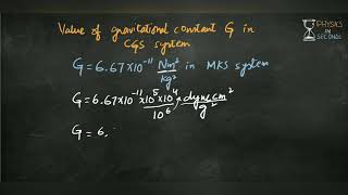 Value of Gravitational Constant in CGS system [upl. by Wunder]