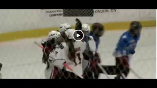 Ringette  Scoring Play NRC 2016 U16Gold [upl. by Wilow]