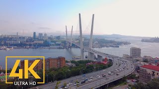 4K Walking Tour with City Sounds  Trip to Vladivostok Russia [upl. by Vonnie]