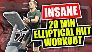 NEW Insane 20 Minute Elliptical Workout  HIIT Workout [upl. by Nimoynib]