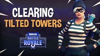 Clearing Tilted Towers Fortnite Battle Royale Gameplay  Ninja [upl. by Fidel]