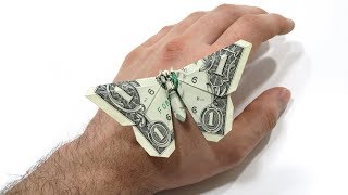 Origami Dollar bill Butterfly Michael LaFosse [upl. by Mitch813]