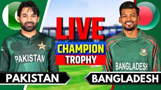 Pakistan vs Bangladesh Match 9  Live Cricket Match Today  PAK vs BAN  Champions Trophy  Preview [upl. by Hen]