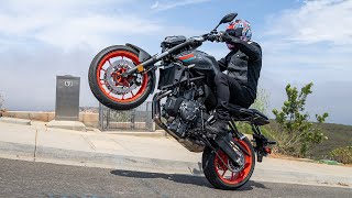 2021 Yamaha MT07 Review  MC Commute [upl. by Alekal]