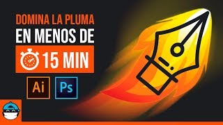 Aprende CÓMO UTILIZAR la HERRAMIENTA PLUMA en menos de 15 MINUTOS ⏱⚡️ IllustratorPhotoshop [upl. by Lenhart]