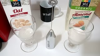 Oat Milk vs Almond Milk part 2 Frothing Test [upl. by Marybella]