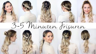 3 MINUTEN FRISUREN  unkompliziert und schnell 10 Frisuren für den Alltag  TheBeauty2go [upl. by Goer186]