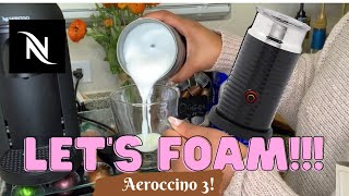 How To Foam Milk With Aeroccino 3 Make Coffee With Foam Tips amp Tricks  Easy Foamed Latte Recipe [upl. by Tterag432]