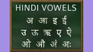 Hindi Vowels Pronunciation  Learn Hindi Alphabets [upl. by Kinna]