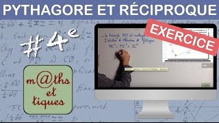 EXERCICE  Appliquer légalité de Pythagore  Quatrième [upl. by Nahej]