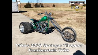 Mikes 2020 Custom Springer Chopper Trike  Frankenstein Trikes  MC Worx [upl. by Gurl]