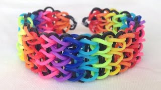 Como fazer pulseiras de elástico Triple Single LoomBands sem tear [upl. by Cedar]