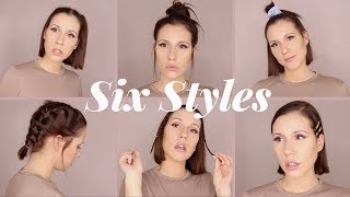 6 HAIRSTYLES FÜR KURZE HAARE 🔥 [upl. by Amund]