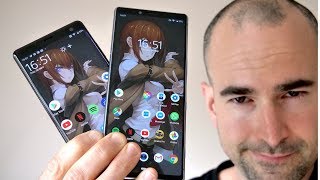 Sony Xperia 1 v Xperia XZ3  Sidebyside comparison [upl. by Aratak782]