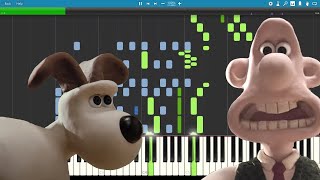 Wallace and Gromit Theme  Julian Nott Piano Synthesia [upl. by Heindrick917]