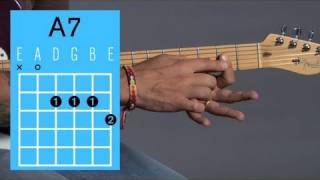 How to Play an A7 Open Chord  Guitar Lessons [upl. by Charyl]