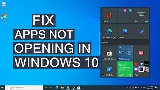 How To Fix Windows 10 Apps Not Opening  Solve Apps Problems [upl. by Nehtanhoj]