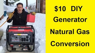 DIY Generator Conversion to Natural Gas for 10 [upl. by Anisor23]