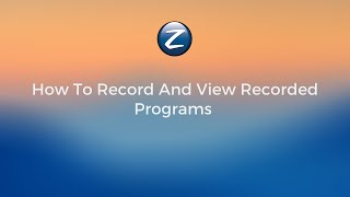 How to Record And View Recorded Programs [upl. by Lynus]