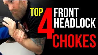 Top 4 Chokes From Front Headlock Series For Self Defense · BJJ · MMA [upl. by Lliw]