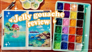 MiyaHimi jelly gouache 🌻🌈  Unboxing  first impressions [upl. by Lehpar796]