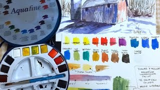 Daler Rowney Aquafine Watercolors  Review and Demo [upl. by Pierson]