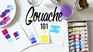 Gouache 101 · Tips and Techniques  Paper Brushes and Cheap vs Expensive · SemiSkimmedMin [upl. by Virgel]