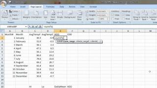 How to Compute Heating and Cooling Degree Days in Excel [upl. by Pani184]